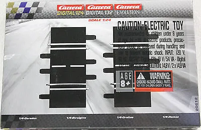 Carrera 20612 2 Pieces Of 1/4 Straight Track For 1/24 & 1/32 Slot Car Tracks • $21.99