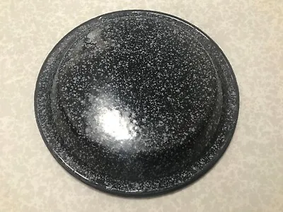 RARE BLACK AND WHITE PIE PAN MINT Graniteware Enamelware ANTIQUE UNIQUE! • $52