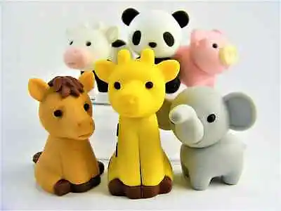 £11.86 • Buy Iwako Zoo Animal Erasers Set 6 Pcs Japan