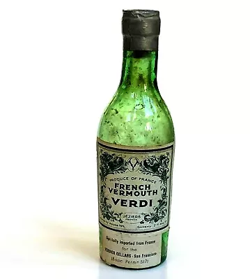 $12.99 • Buy Verdi Vermouth Miniature Liquor Bottle French Product Green Glass Empty Vintage 