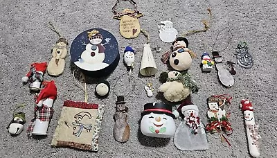 Vtg Christmas Ornaments Lot Snowman • $19.99