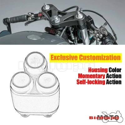 Custom Cafe Racer Button Module Handlebar Switch Momentary & Self-locking Button • £24.59