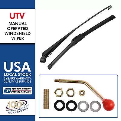 Universal Manual UTV Windshield Wiper Kit  For Polaris RZR 900 1000 Ranger 570 • $10.95