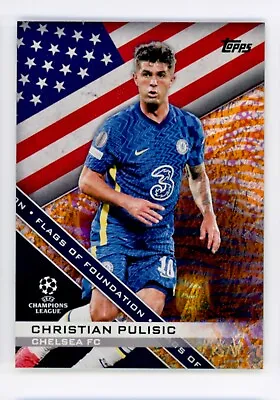 2022 Christian Pulisic Topps Jade Flags Of Foundation Tiger Foil Chelsea 19/75 • $11.99