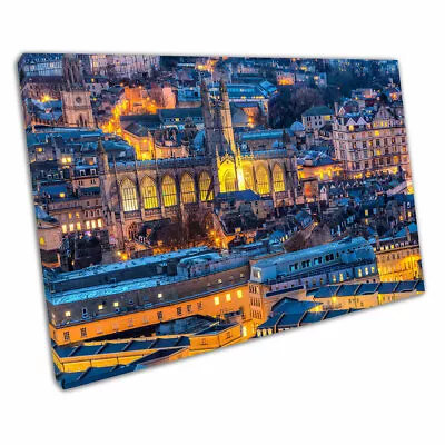 City Of Bath At Night St John's Church With Street Lights Wall Art Print • $21.46