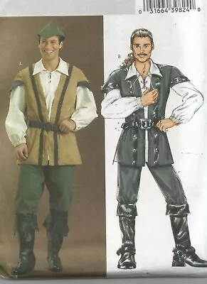 4574 Butterick Sewing Pattern Mens Robin Hood Pirate Medieval Costume  • $11.99