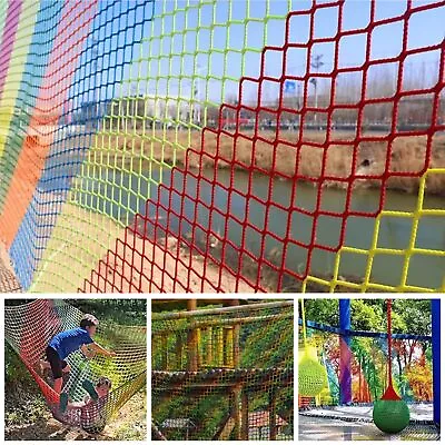 Climbing Cargo Net For Kids Outdoor Balcony Safety 6.6x16.4ft(2x5m) Multicolor • $80.49