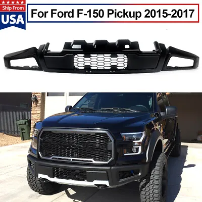 Front Bumper Fit For 2015 2016 2017 Ford F150 F-150 Steel Black Raptor Style • $279.98