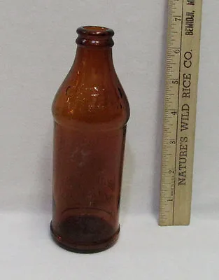 Vintage Brown Amber Glass Bottle Jug Certo Measuring Line USA Made 6 1/2  Tall • $7.99