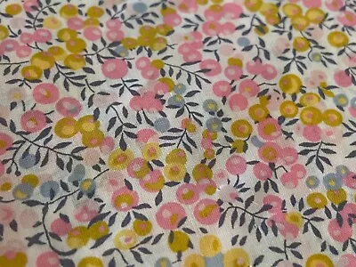 Liberty Fabric Tana Lawn Wiltshire Bud Pale Colours Pre-Cut 19 X 17 Cm Cotton • £1.50