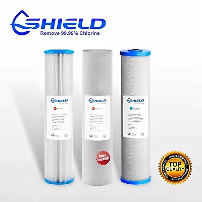 $118 • Buy Triple 20  X 4.5  Big Blue Whole House Water Filter Replacement Pack 3 Stages 