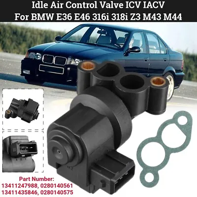 13411435846 Idle Air Control Valve ICV IACV For BMW E36 E46 316i 318i Z3 M43 • $20.35