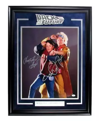 Michael J Fox/Christopher Lloyd Dual-Autographed 16x20 Photo Framed JSA 188529 • $689