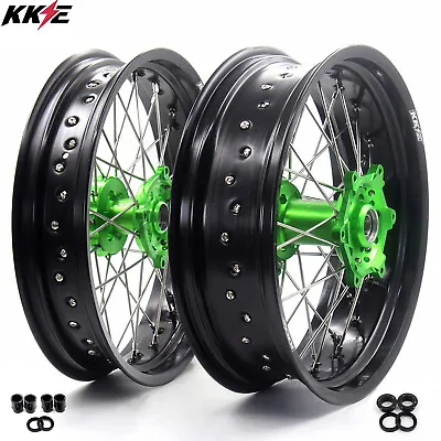 $659 • Buy KKE 17  Supermoto Wheels Rims For Kawasaki KX125 250 2007 KX250F KX450F 06-2021