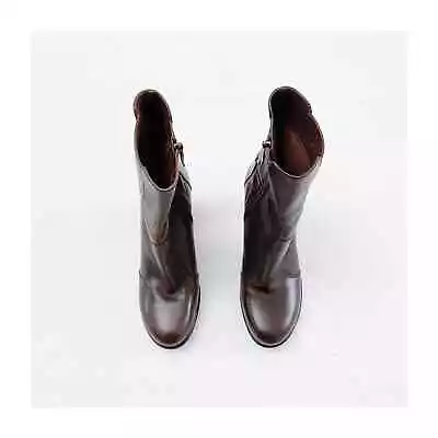 Via Spiga Brown Leather Heeled Boot SZ5.5 • $69