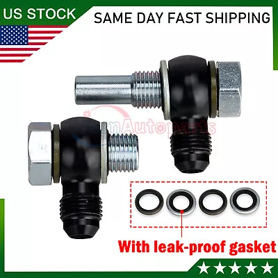 6ANx1/4NPSM 4L80E For GM Transmission Oil Cooler 90° Banjo Fittings+Bonded Seals • $13.99