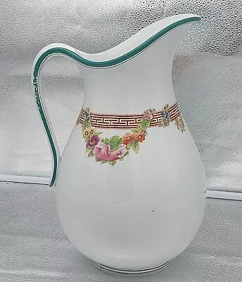 Pitcher Water Toiletry 1900 Earthenware English Of Minton Decor 1488 H 13in • $70.56