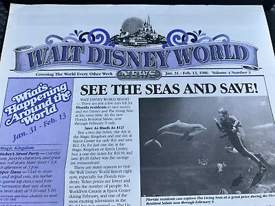Lot Of 4 1986 Walt Disney World News; The Living Seats & Captain EO EPCOT Center • $14.99
