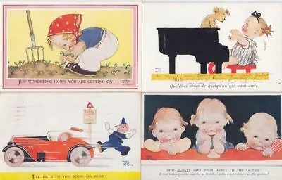 £184.22 • Buy MABEL LUCIE ATTWELL CHILDREN HUMOR 50 Vintage Postcards Mostly Pre-1940 (L4140)