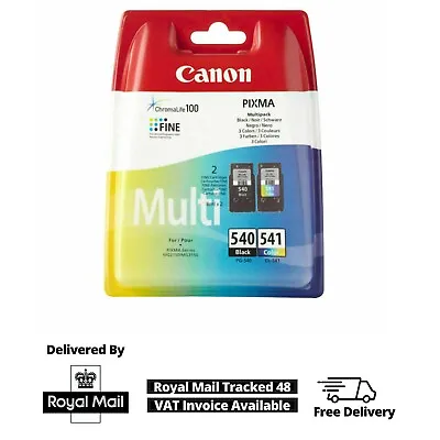 Canon PG-540 Black & CL-541 Color Genuine Ink Cartridges For PIXMA MX435 MG3350 • £37.95