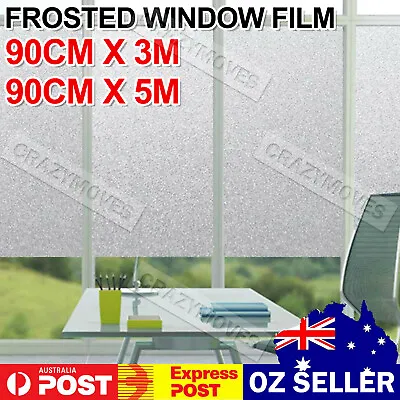 90cm*3m/5m Clear Frosted Home Window Glass Removable Privacy Film VIC • $14.95
