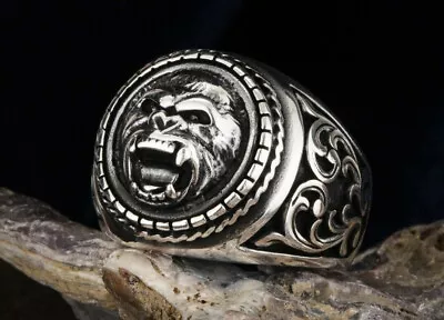 New Design Solid 925 Sterling Silver Animal Monkey Ring Gorilla Design • $55