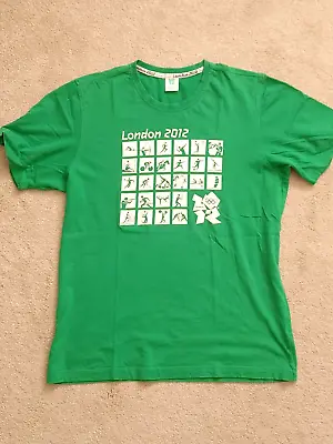 Rare 2012 London Official Olympics T-Shirt Medium In Green By Adidas • £9.99