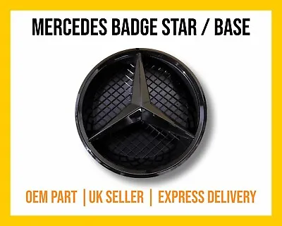 Front Grill Star Badge Emblem Mercedes Benz E Class W213 W238 Black 2016 - 2020 • £39.95