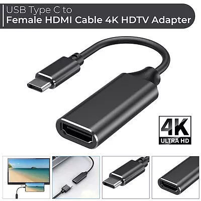 USB-C To HDMI Adapter 4K - MacBook Pro Dell XPS Samsung Galaxy - Plug & Play • £4.68