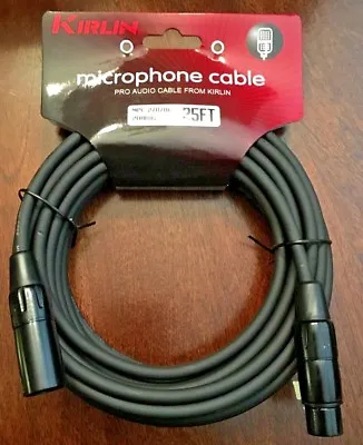 Unbelievable Deal: 25ft Kirlin XLR Microphone Cable (20AWG) - Male To Female-New • $11