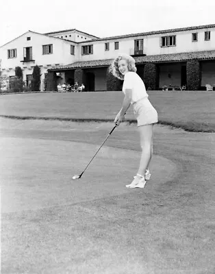 Marilyn Monroe Playing Golf Print 11 X 14 • $25