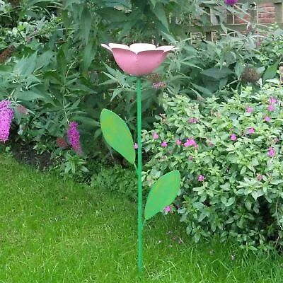 Rose Flower Statue Flower Garden Ornament Lawn Bird Feeder Bird Bath Stand Stake • £9.29