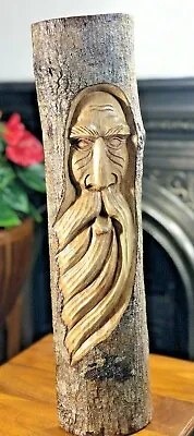 £27.99 • Buy Old Man Wood Carving 50cm Garden Hanging 