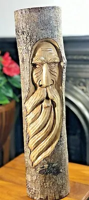 £27.99 • Buy Old Man Wood Carving 50cm Garden Hanging 