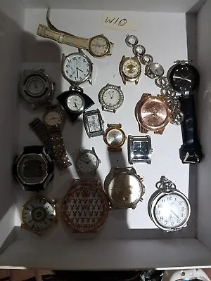 Job Lot Of Used Part Watches Spares Or Repairssteampunkscrap Or Carboot (w.10) • $12.43