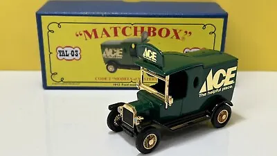 Matchbox Models Of Yesteryear Code 2  1912 Ford Model T Van 'ace' Green Mib • £19.95