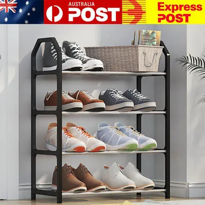 $16.45 • Buy 4Tier Bamboo Shoe Rack Cabinet Wooden Shelf Stand Storage Organizer Display AU