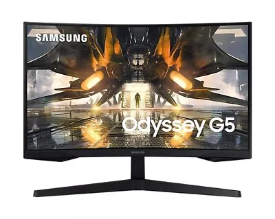 $385 • Buy Samsung Odyssey G5 C27G55T Curved QHD Gaming Monitor 2560x1440 144Hz 1ms