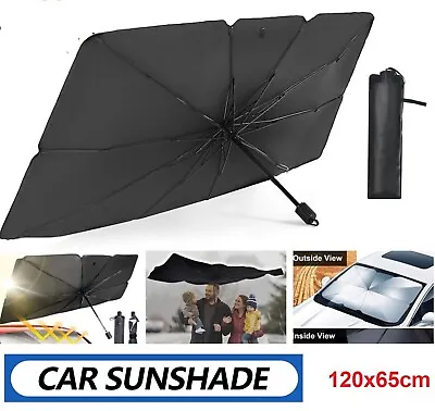$22.45 • Buy AU Car Windshield Sunshade Umbrella Front Window Visor Sun Shade Cover 65*120cm