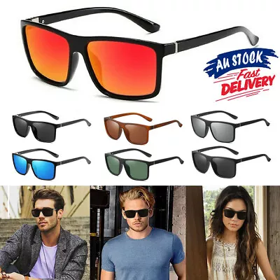 $14.99 • Buy Polarized Mens Sunglasses Polarised New Style Square Frame Glasses Retro Eyewear