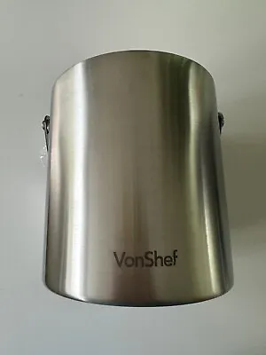 VonShef Stainless Steel 2L Ice Bucket With Tongs & Lid • £14.99