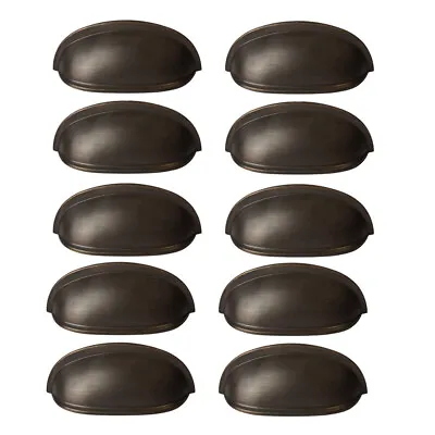 10/25pc Kitchen Oil Rubbed Bronze Cabinet Knob Handle Cup Pulls Door Drawer Pull • $16.90