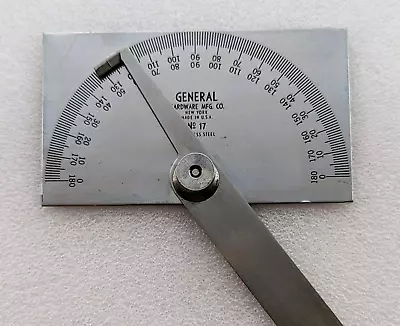 Vintage General #17 Machinist Protractor And Angle Measure • $13.50