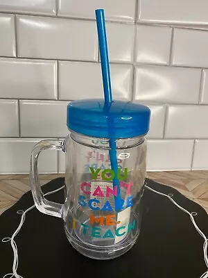 Double Wall Insulated Mason Jar Plastic Drinking Cups Teacher Gift 24oz NEW • $18