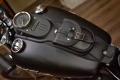$215 • Buy Detachable Tank  Bag For Dyna Street Bob, Low Rider S, Wide Glide Made In Italy 