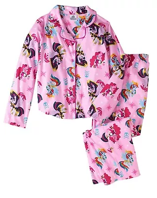 My Little Pony 2 PC Long Sleeve Coat Pajama Set Girl Size 6/6X • $39.99