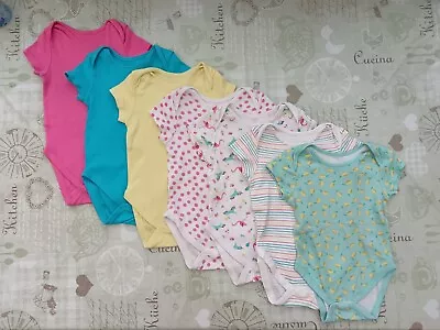 Primark Baby Girl Short Sleeve Bodysuit 7 Pack 12-18 Month 86cm • £6