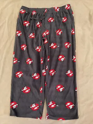 Ghostbusters Pajama Pants 2X Mens Grey Fleece Lounge Warn And Cozy • $19.80