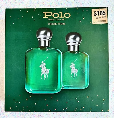 $94.75 • Buy Ralph Lauren Polo Green Cologne Intense 2 Piece Gift Set 4 Oz & 2 Oz  New In Box