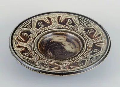 Jørgen Mogensen For Royal Copenhagen Stoneware Bowl With Bird Motifs. • $370